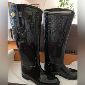 Louis Vuitton Flat Drop High Rubber Boots 37